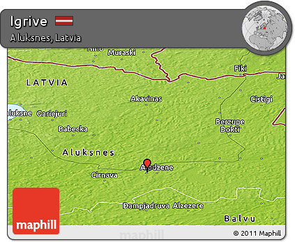 Physical Panoramic Map of Igrive