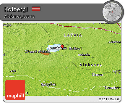 Physical Panoramic Map of Kolberģi