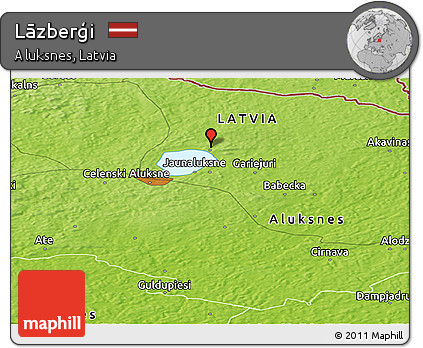 Physical Panoramic Map of Lāzberģi