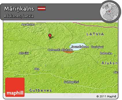Physical Panoramic Map of Māriņkalns