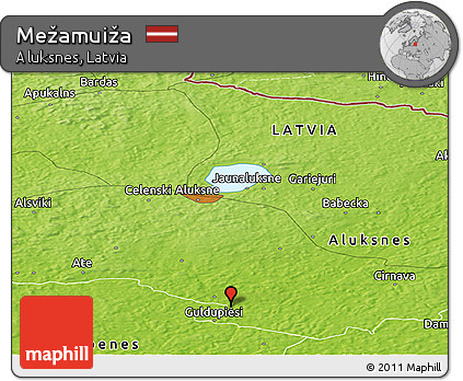 Physical Panoramic Map of Mežamuiža