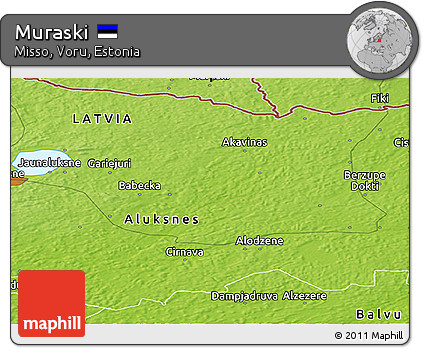 Physical Panoramic Map of Muraski