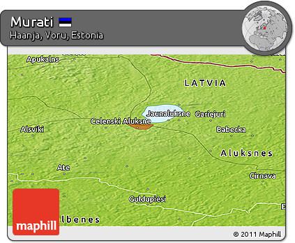 Physical Panoramic Map of Murati