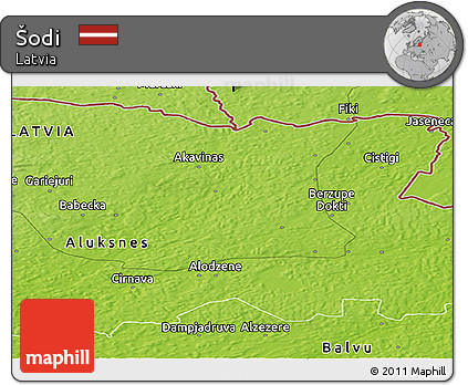 Physical Panoramic Map of Šodi