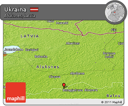Physical Panoramic Map of Ukraina