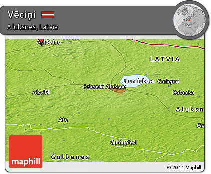 Physical Panoramic Map of Vēciņi