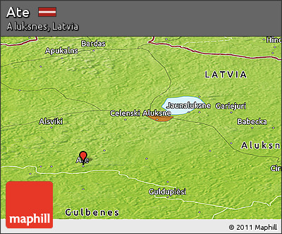 Physical Panoramic Map of Ate