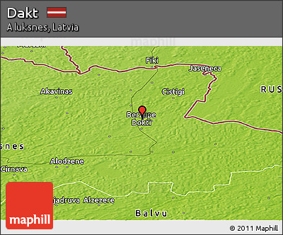 Physical Panoramic Map of Dakt