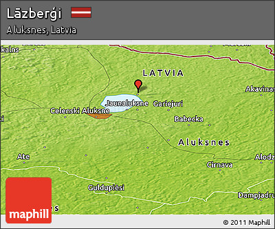Physical Panoramic Map of Lāzberģi