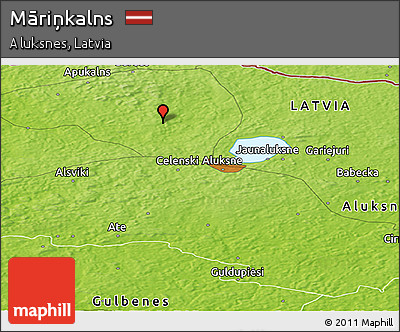 Physical Panoramic Map of Māriņkalns