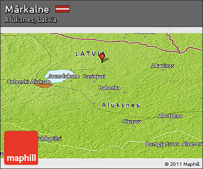 Physical Panoramic Map of Mārkalne