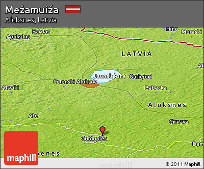 Physical Panoramic Map of Mežamuiža
