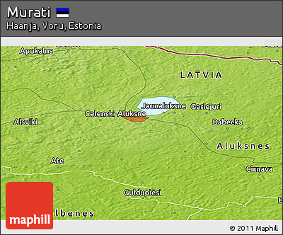 Physical Panoramic Map of Murati