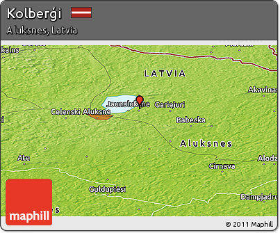 Physical Panoramic Map of Kolberģi