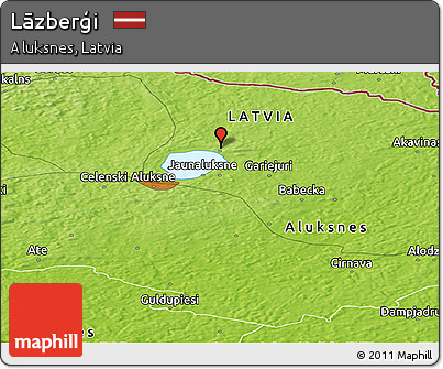 Physical Panoramic Map of Lāzberģi