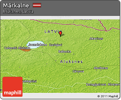 Physical Panoramic Map of Mārkalne