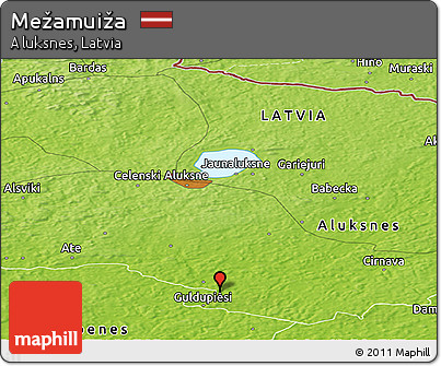 Physical Panoramic Map of Mežamuiža
