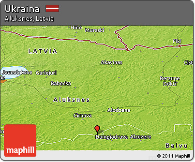 Physical Panoramic Map of Ukraina