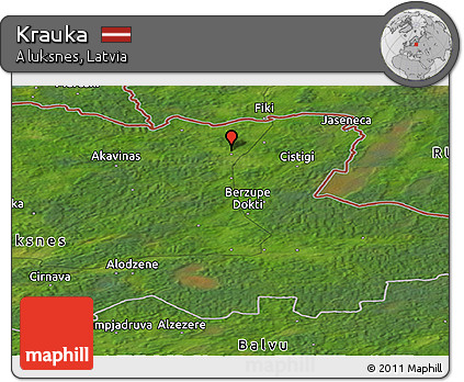Satellite Panoramic Map of Krauka