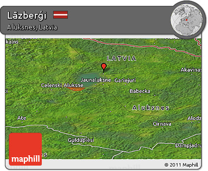 Satellite Panoramic Map of Lāzberģi