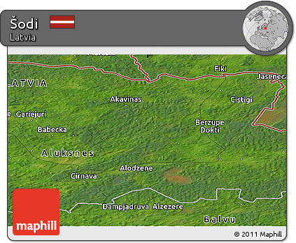 Satellite Panoramic Map of Šodi