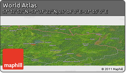 Satellite Panoramic Map of the Area around 57° 25' 7" N, 27° 16' 29" E
