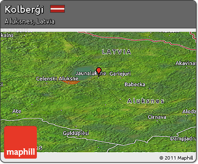 Satellite Panoramic Map of Kolberģi