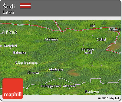 Satellite Panoramic Map of Šodi