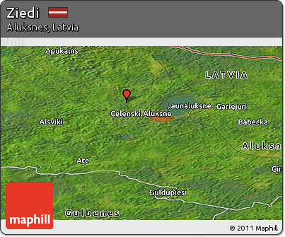Satellite Panoramic Map of Ziedi