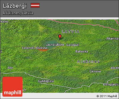 Satellite Panoramic Map of Lāzberģi