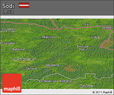Satellite Panoramic Map of Šodi