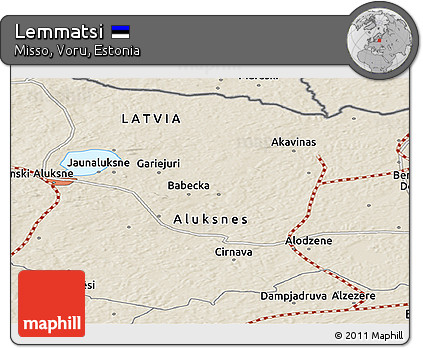 Shaded Relief Panoramic Map of Lemmatsi