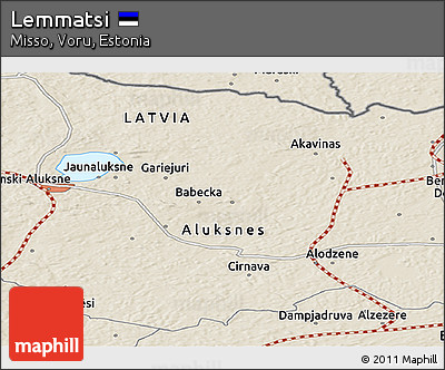 Shaded Relief Panoramic Map of Lemmatsi