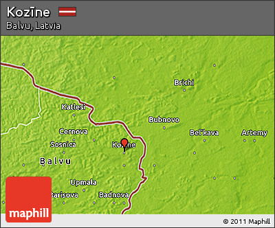 Physical 3D Map of Kozīne