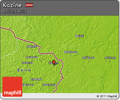 Physical 3D Map of Kozīne