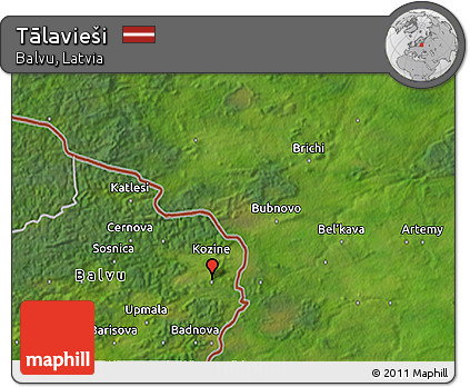 Satellite 3D Map of Tālavieši