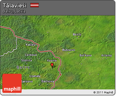 Satellite 3D Map of Tālavieši