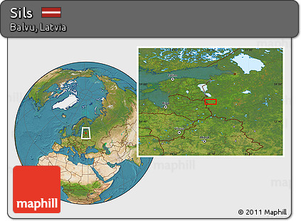 Satellite Location Map of Sils