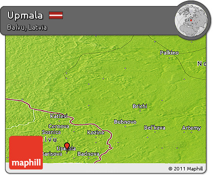 Physical Panoramic Map of Upmala