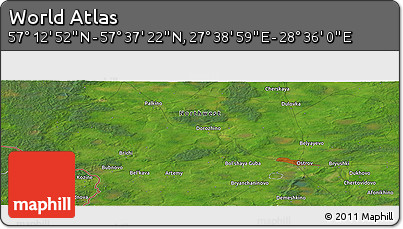 Satellite Panoramic Map of the Area around 57° 25' 7" N, 28° 7' 30" E