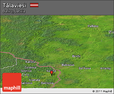 Satellite Panoramic Map of Tālavieši