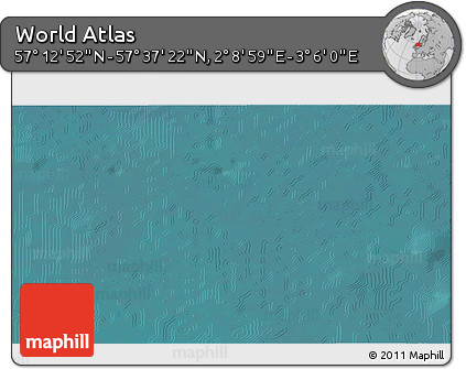 Satellite 3D Map of the Area around 57° 25' 7" N, 2° 37' 30" E