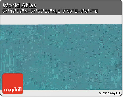 Satellite 3D Map of the Area around 57° 25' 7" N, 2° 37' 30" E
