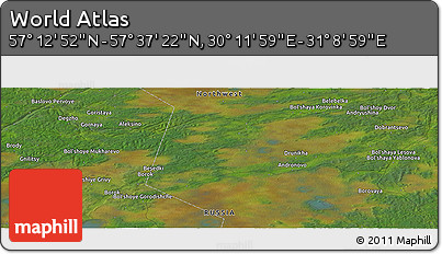 Satellite Panoramic Map of the Area around 57° 25' 7" N, 30° 40' 29" E
