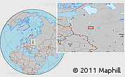 Gray Location Map of the area around 57° 25' 7" N, 31° 31' 29" E