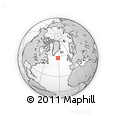 Outline Map of the Area around 57° 25' 7" N, 32° 13' 30" W, rectangular outline