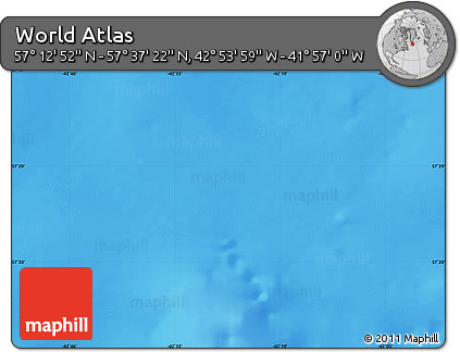 Shaded Relief Map of the Area around 57°&nbsp;25'&nbsp;7"&nbsp;N,&nbsp;42°&nbsp;25'&nbsp;29"&nbsp;W