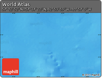 Shaded Relief Map of the Area around 57°&nbsp;25'&nbsp;7"&nbsp;N,&nbsp;42°&nbsp;25'&nbsp;29"&nbsp;W