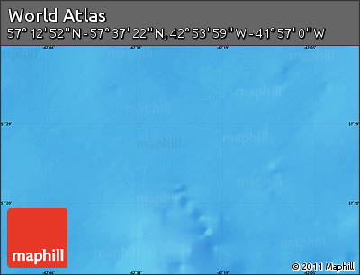 Shaded Relief Map of the Area around 57°&nbsp;25'&nbsp;7"&nbsp;N,&nbsp;42°&nbsp;25'&nbsp;29"&nbsp;W