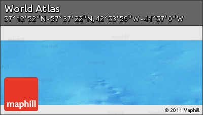 Shaded Relief Panoramic Map of the Area around 57°&nbsp;25'&nbsp;7"&nbsp;N,&nbsp;42°&nbsp;25'&nbsp;29"&nbsp;W